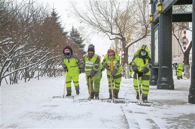 橙绿映冰雪 扫帚写春秋