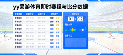 yy易游体育即时赛程与比分数据看板